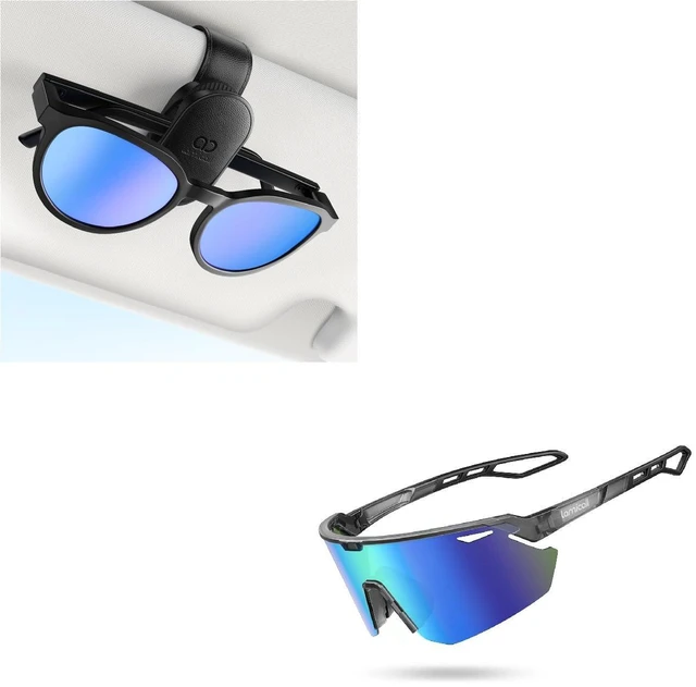 Main image of Sunglass Holder for Car and Polarized Sports Sunglasses