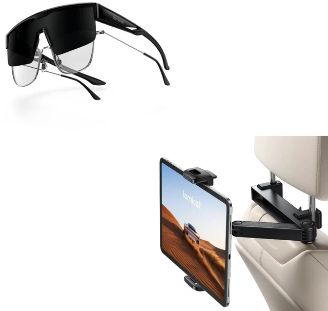 Main image of Car Headrest Tablet Holder and Polarized Fit Over Glasses Sunglasses