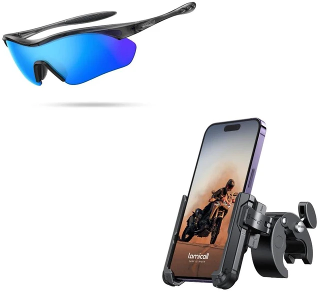 Main image of Motorcycle Phone Mount + Polarized Sports Sunglasses