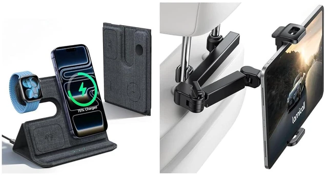 Main image of 3 in 1 Charging Station for Apple & Car Headrest Tablet Holder