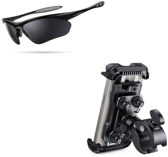 Main image of Motorcycle Phone Mount + 22g Polarized Sports Sunglasses for Men Women