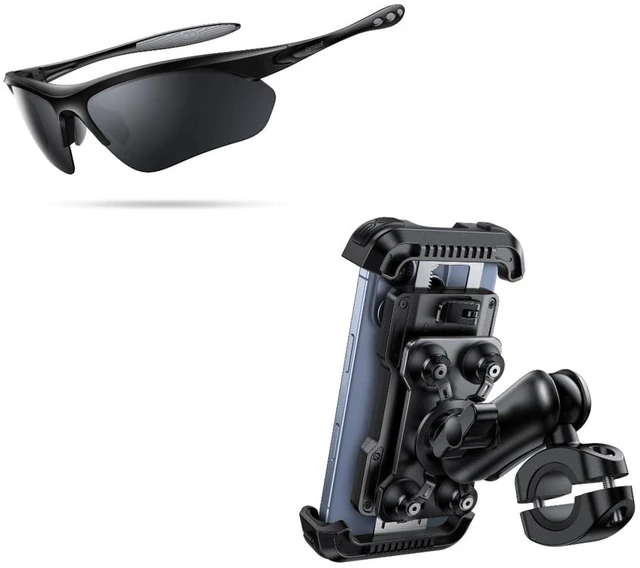 Main image of Motorcycle Phone Mount + 22g Polarized Sports Sunglasses for Men Women