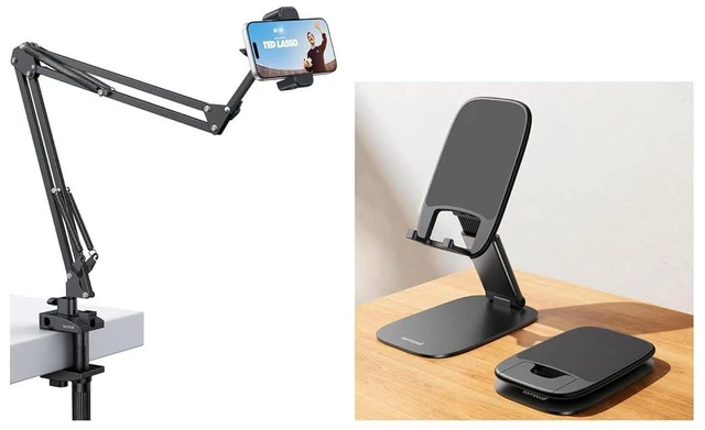 Main image of Phone Holder for Bed & Ultra-Thin Foldable Cell Phone Stand