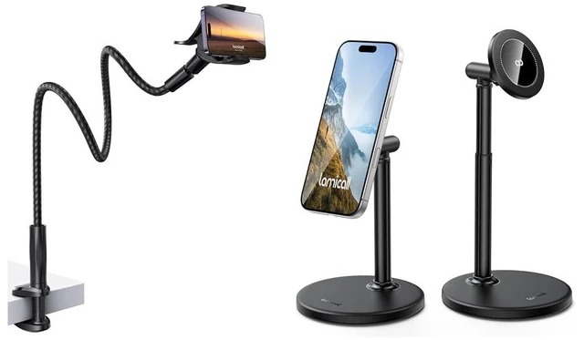 Main image of Magnetic Phone Stand & Nylon Braided Gooseneck Phone Holder