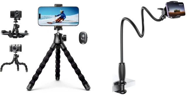 Main image of Tripod for iPhone and Gooseneck Phone Holder for Bed