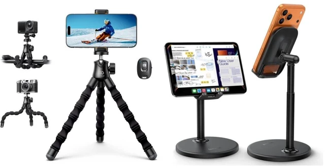 Main image of Tripod for iPhone and Cell Phone Stand for Desk