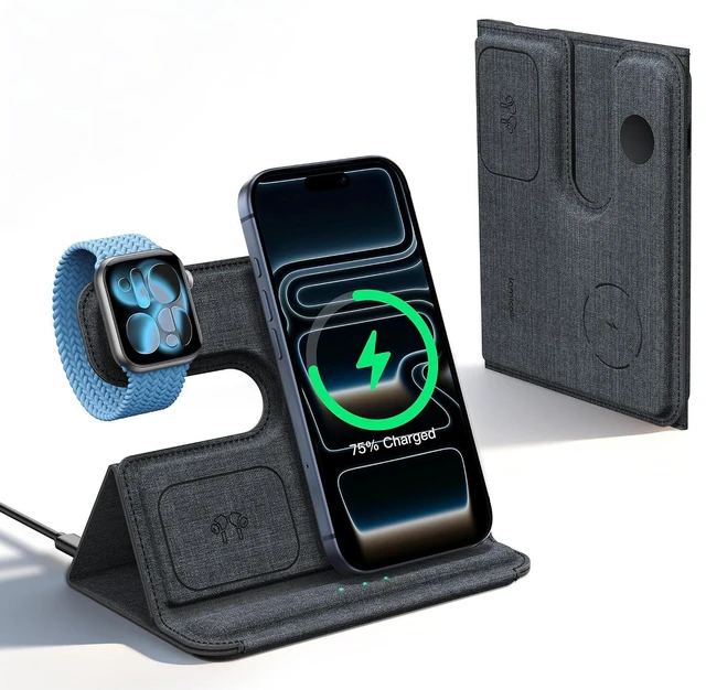 Main image of 3 in 1 Charging Station for Apple - Foldable Travel Charger Stand