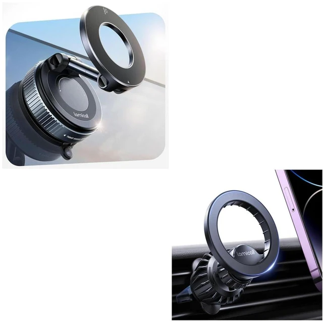 Main image of Suction Cup Phone Mount for Car + Air Vent Car Mount for MagSafe