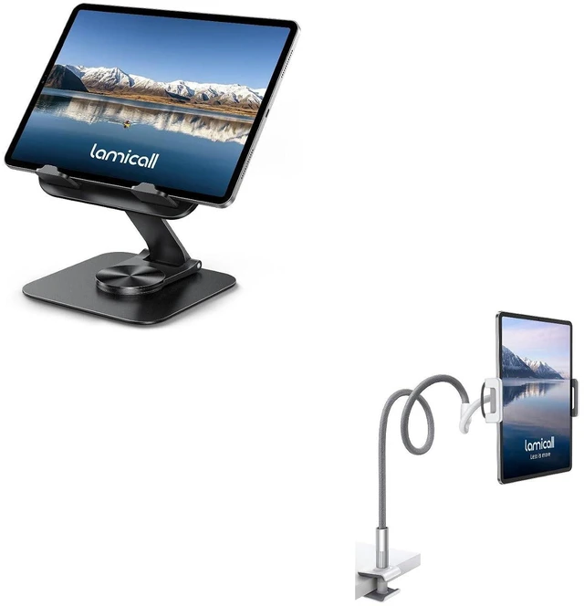 Main image of Adjustable iPad Stand for Desk and Gooseneck Tablet Holder