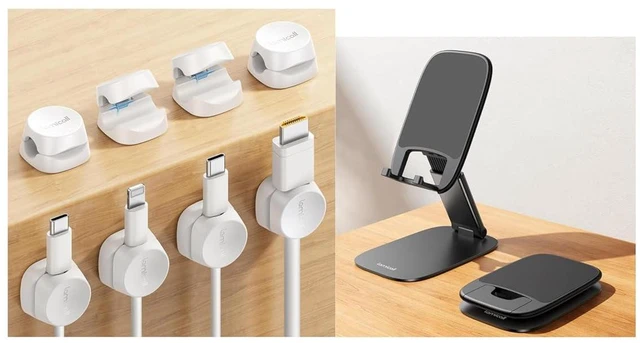 Main image of 8Pack Cord Organizer & Ultra-Thin Cell Phone Stand