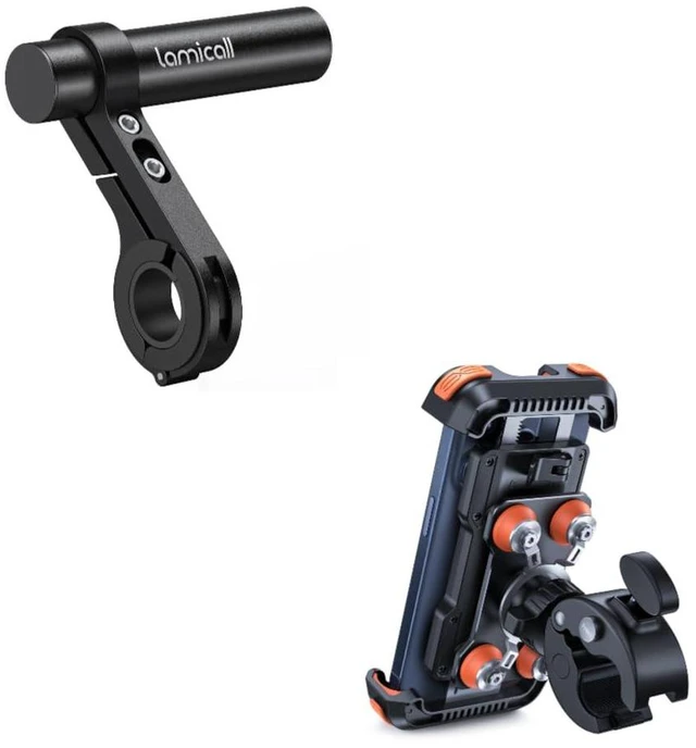 Main image of Motorcycle Phone Mount + Bike Handlebar Extender
