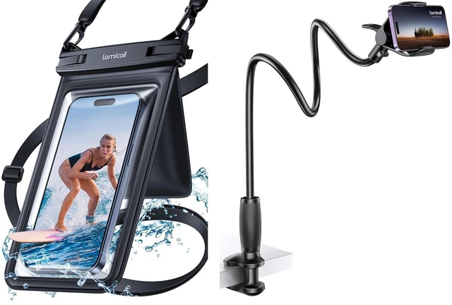 Main image of 2Spaces Waterproof Phone Pouch & Gooseneck Phone Holder