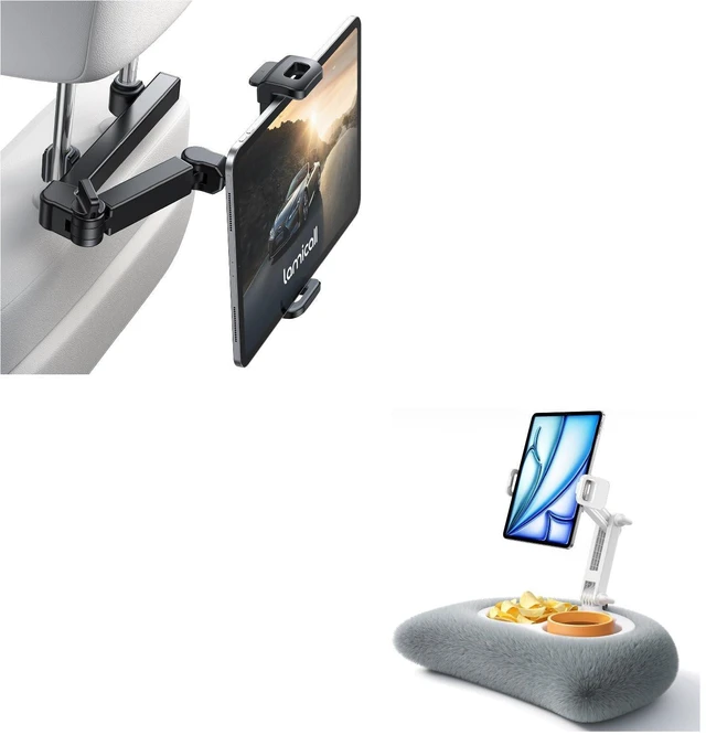 Main image of Car Headrest Tablet Holder and Tablet Pillow Stand