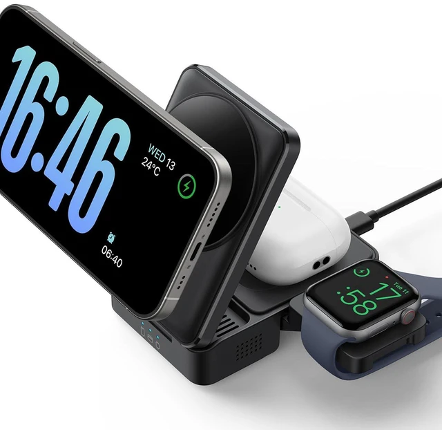 Main image of Palm-Sized 3-in-1 Foldable Charging Station for Apple MagSafe