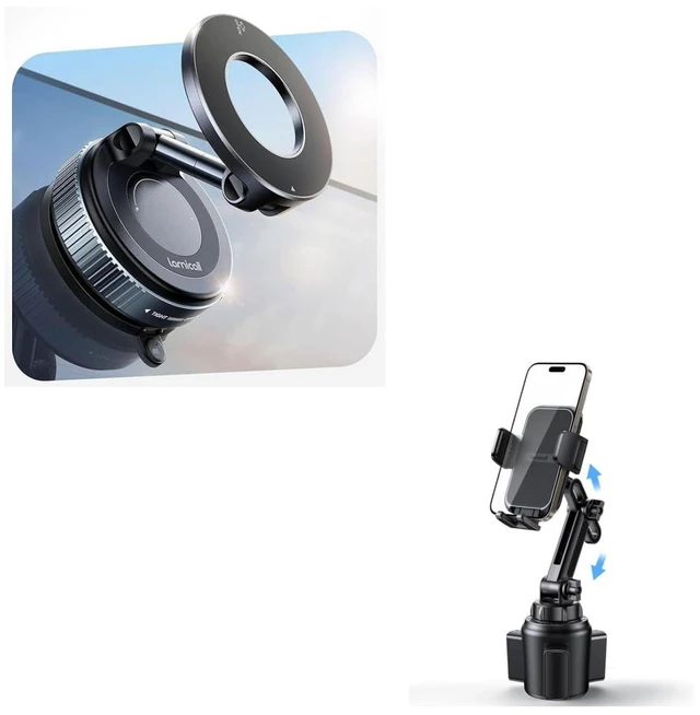 Main image of 360° Adjustable Phone Mount for Car + Thick Cases Friendly Cup Phone Holders