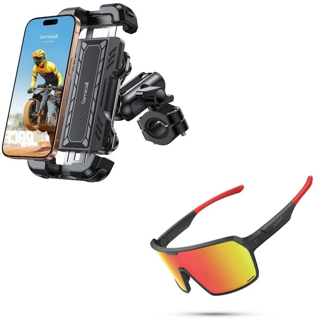 Main image of Motorcycle Phone Mount + Polarized Sports Sunglasses