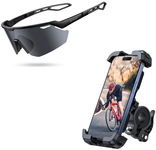 Main image of Bike Phone Mount Holder + Polarized Sports Sunglasses