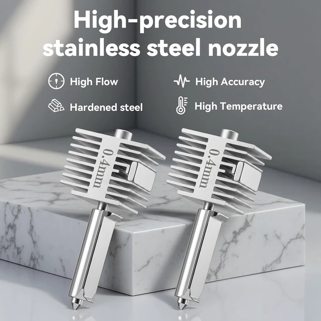Alt view image 6 of 7 - Upgrade A1/A1 Mini/A2L Hotend 0.4mm Hardened Steel Nozzle 2pcs