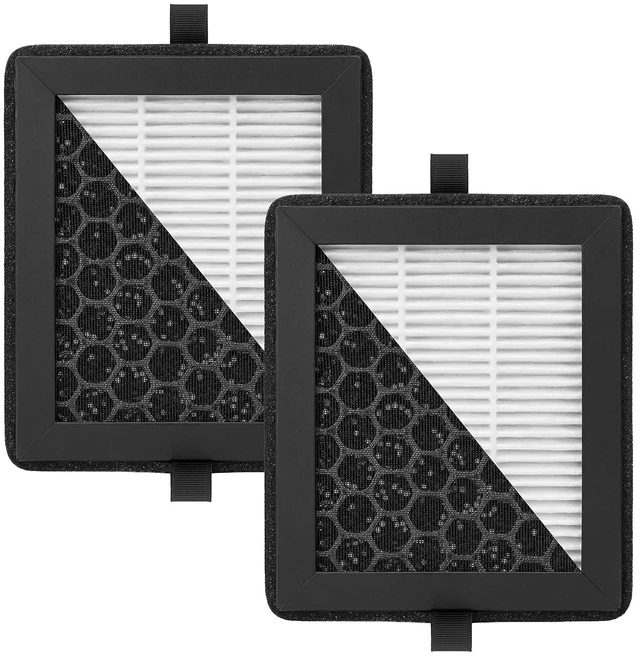 Main image of 2PCS X2D/P2S HEPA 13 Activated Carbon Air Filter,Dual Layer Exhaust Fan Replacement Filter,Enhanced Filtration Filtration for Bambu Lab X2D/P2S 3D Printers,Helps Reduces of Odors and Fine Particles
