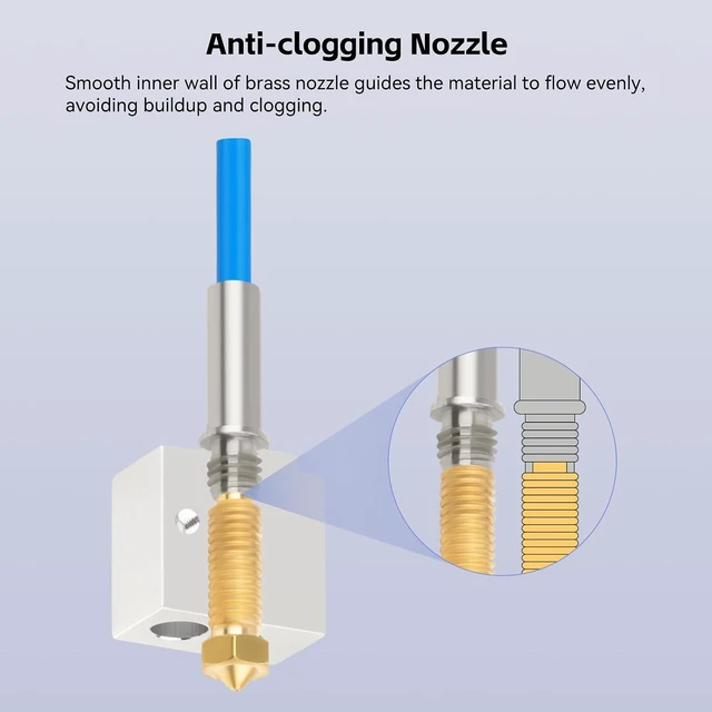 Alt view image 3 of 7 - 2PCS Original Kobra 2 Hotend, Extruder Hot End Replacement with 0.4mm Brass Nozzle and Silicone Sock for Kobra 2,Kobra 2 Plus,Kobra 2 Max,Kobra 2 Pro,Kobra 2 Neo -Support High Speed Printing
