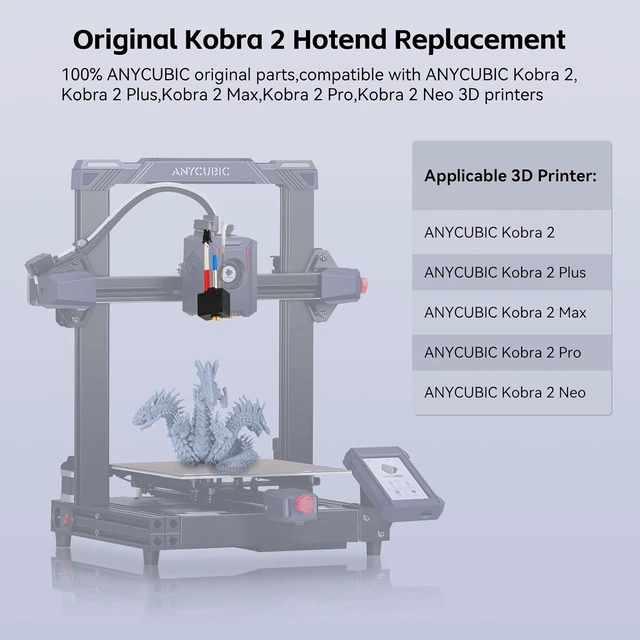 Alt view image 7 of 7 - 2PCS Original Kobra 2 Hotend, Extruder Hot End Replacement with 0.4mm Brass Nozzle and Silicone Sock for Kobra 2,Kobra 2 Plus,Kobra 2 Max,Kobra 2 Pro,Kobra 2 Neo -Support High Speed Printing