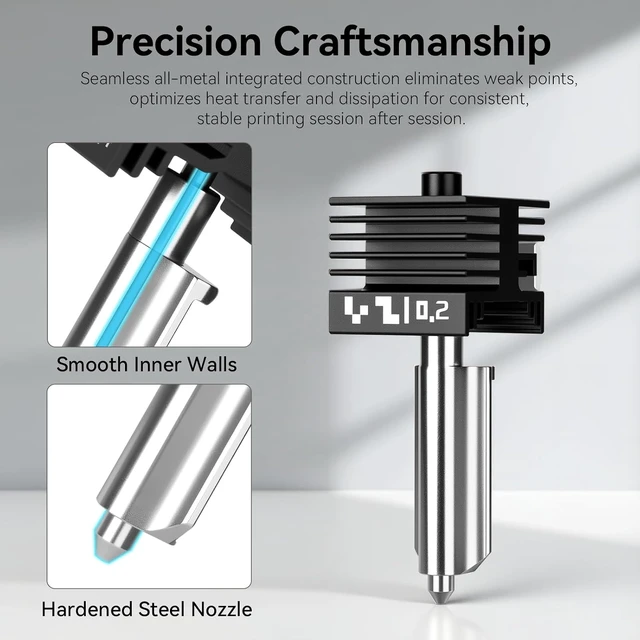 Alt view image 2 of 7 - Hardened Steel Nozzle for Bambu Lab A1/A1 Mini/P2S/X2D/A2L/H2D/H2S/H2C