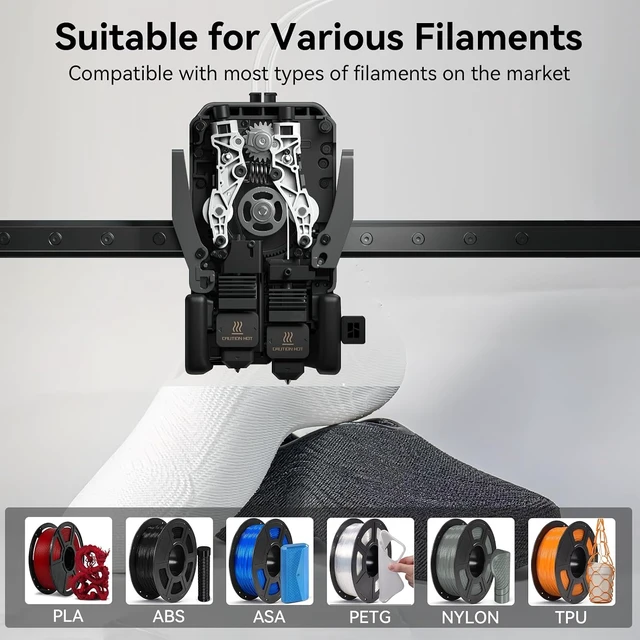 Alt view image 7 of 7 - 2 PCS H2D Quick Swap Hotend 0.2mm Hardened Steel Nozzle High Temperature Extruder Print Head with Silicone Cover Compatible with Bambu Lab H2D/H2S/H2C 3D Printers