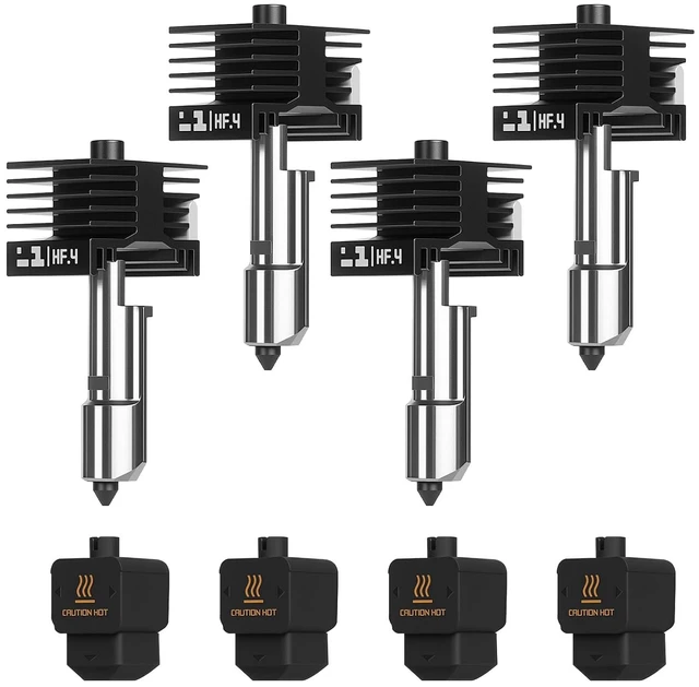 Main image of 4 PCS for Bambu Lab H2D/H2S/H2C 0.4mm Nozzle Hardened Steel Quick Swap