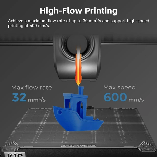Alt view image 3 of 7 - K1C Hotend Ceramic Heating Block Kit with Hardened Steel Integrated Quick Swap Nozzle Supports 300°C High Temperature Extruder Hot End Replacement Compatible with Creality K1C 3D Printer