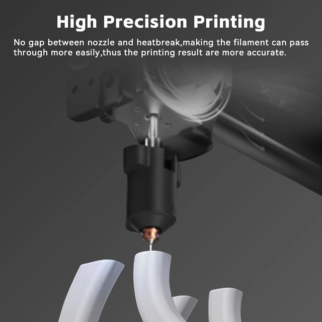 Alt view image 5 of 7 - K1C Hotend Ceramic Heating Block Kit with Hardened Steel Integrated Quick Swap Nozzle Supports 300°C High Temperature Extruder Hot End Replacement Compatible with Creality K1C 3D Printer