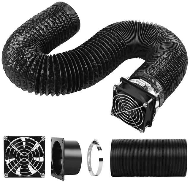 Main image of Smoke Exhaust Kit with Efficient Ventilation 4500RPM Fan and Pipe,Exhaust Smoke&Odors,Fan Fume Extraction Kit Exhaust Fan for Laser Engraver and 3D Printer Enclosure Tent Cover