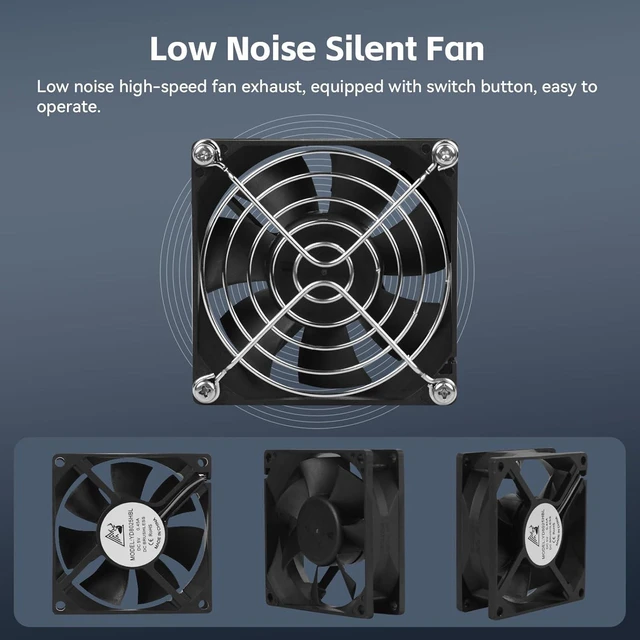 Alt view image 5 of 7 - Smoke Exhaust Kit with Efficient Ventilation 4500RPM Fan and Pipe,Exhaust Smoke&Odors,Fan Fume Extraction Kit Exhaust Fan for Laser Engraver and 3D Printer Enclosure Tent Cover