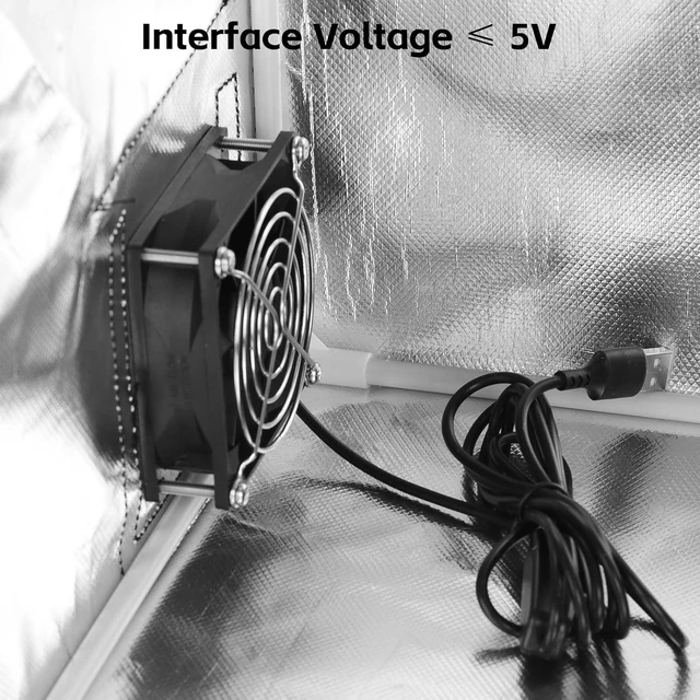 Alt view image 6 of 7 - Smoke Exhaust Kit with Efficient Ventilation 4500RPM Fan and Pipe,Exhaust Smoke&Odors,Fan Fume Extraction Kit Exhaust Fan for Laser Engraver and 3D Printer Enclosure Tent Cover
