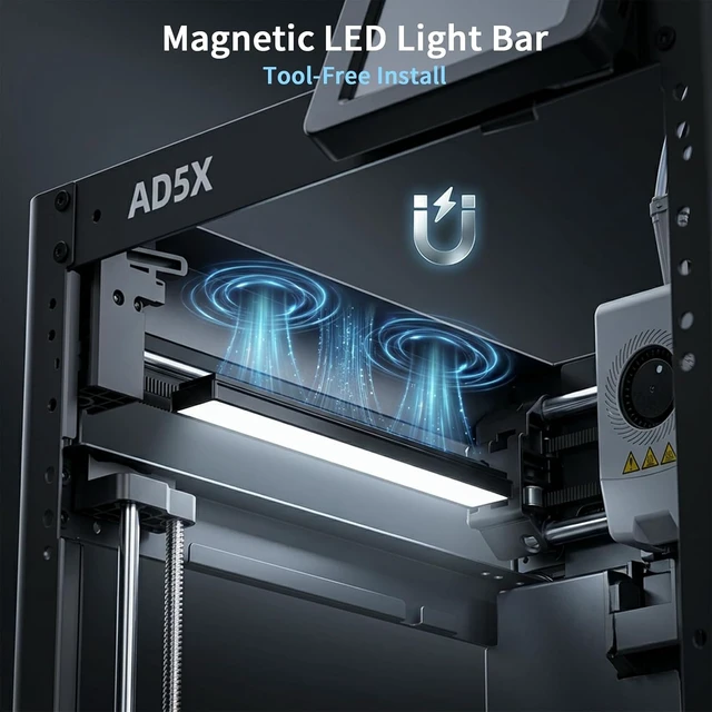 Alt view image 2 of 7 - AD5X Light Kit, 56 LEDs Ultra-Thin Magnetic Light Strip for Flashforge AD5X
