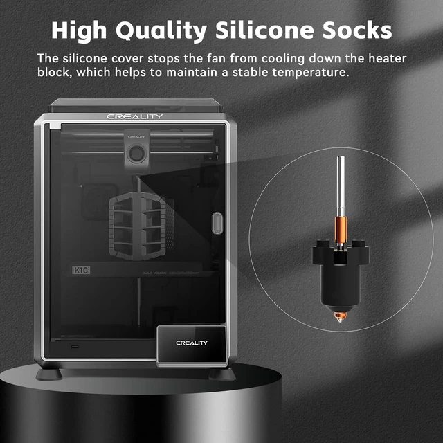 Alt view image 6 of 7 - K1C Hotend Ceramic Heating Block Kit with Hardened Steel Integrated Quick Swap Nozzle Supports 300°C High Temperature Extruder Hot End Replacement Compatible with Creality K1C 3D Printer