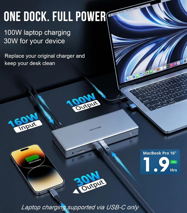 Alt view image 4 of 7 - Displaylink Docking Station 4 Monitors, Quad 4K Displays for Mac