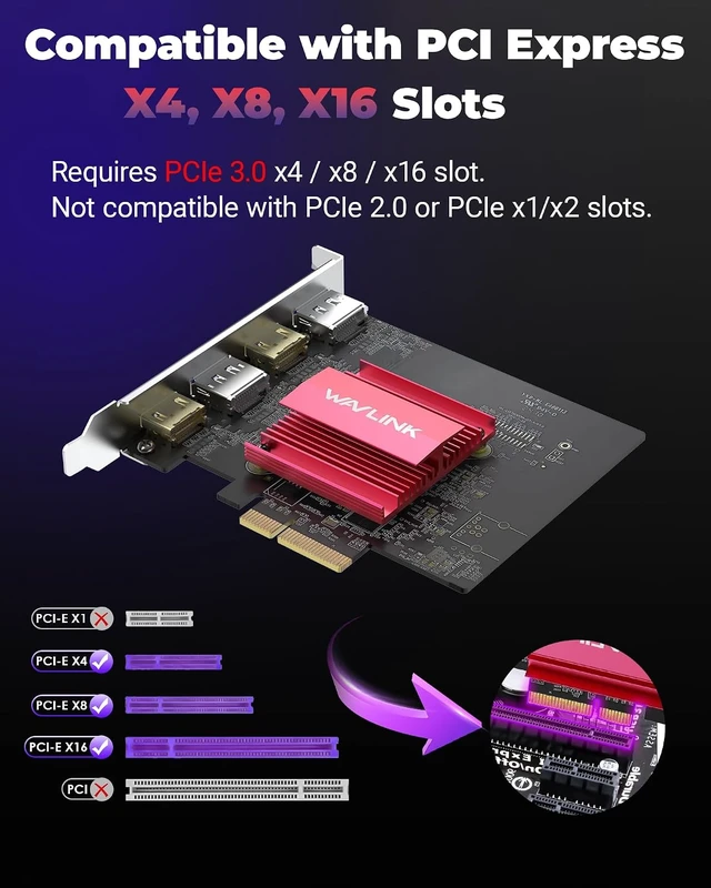 Alt view image 5 of 7 - 8K/4K PCIE to DP & HDMI Card for Windows 11/10 & Ubuntu(NOT a GPU)