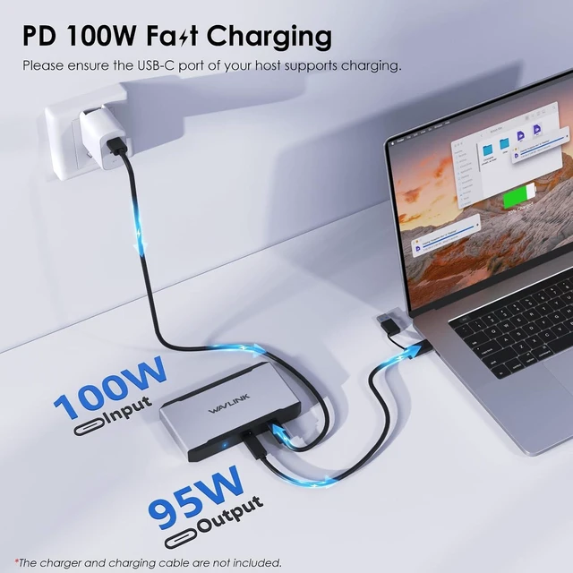 Alt view image 4 of 7 - USB C to Triple Monitor Adapter, Compatible with Mac&Windows