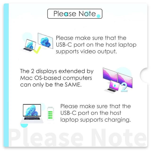 Alt view image 5 of 7 - Laptop Docking Station, Docking Station Dual Monitor for HDMI
