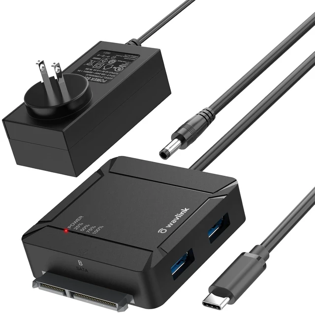 Main image of USB-C HDD Docking Station, Dual-Bay 2 USB 3.0 Ports & 12V/3A, 5Gbps