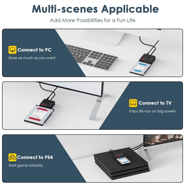 Alt view image 4 of 6 - USB-C HDD Docking Station, Dual-Bay 2 USB 3.0 Ports & 12V/3A, 5Gbps