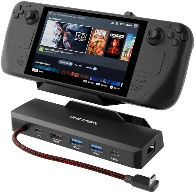 Main image of Steam Deck Dock, WAVLINK Gaming Dock, HDMI 2.1, Single 4K@144Hz, 100W PD in