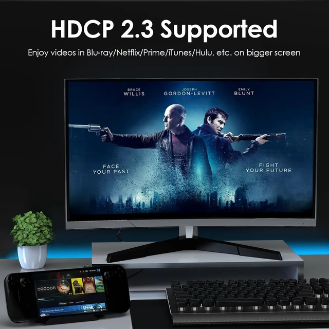 Alt view image 6 of 7 - Steam Deck Dock, WAVLINK Gaming Dock, HDMI 2.1, Single 4K@144Hz, 100W PD in