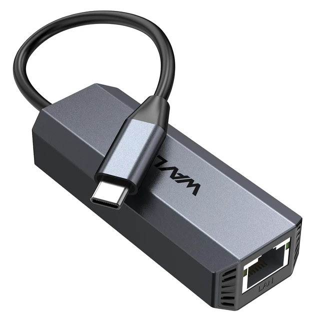 Alt view image 2 of 7 - 5Gbps USB C Ethernet Adapter 5G/2.5G/1G/100M/10M Auto-Adaptive, 10Gbps Cable Included, Aluminum Portable Dongle for MacBook Pro/Air/Neo, Windows 11/10, Linux, ChromeOS WL-NWU341G