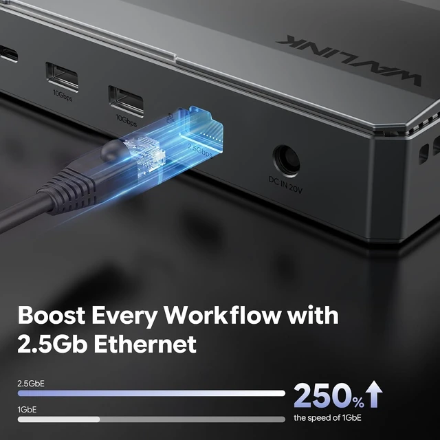 Alt view image 7 of 7 - Intel-Certified Thunderbolt 5 Dock, 12-in-1 with M.2 NVMe Slot Up to 120Gbps, 140W PD, Triple 4K/Dual 8K Displays, 10Gbps USB, 2.5G RJ45 Ethernet, for Thunderbolt 5/4 Mac & Windows Laptops