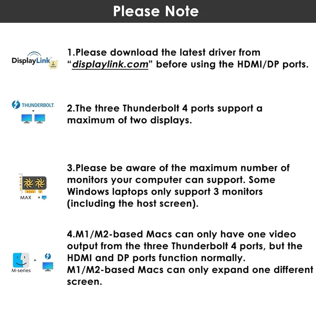 Alt view image 4 of 7 - Thunderbolt 4 Dock, TB4 and DisplayLink Integration Technology