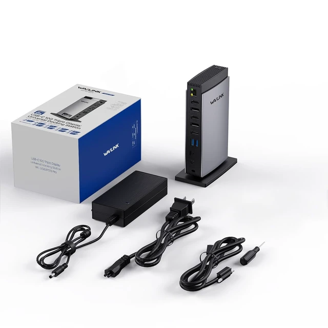Alt view image 7 of 7 - Displaylink Docking Station 3 Monitors with for MacBook M1/-M5 Windows, Displaylink Dock with 3X HDMI or 2X DisplayPort, 130WPD,5 USB Ports, Ethernet, Audio, SD/TF