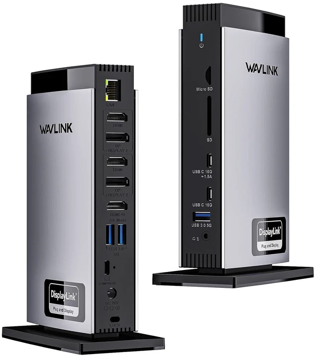 Main image of Docking Station 3 Monitors with Triple 4K@60Hz, Displaylink Dock for MacBook M1-M5 & Windows, DisplayLink-6950, 3 HDMI, 2 DP, 5 USB, Ethernet, Audio, SD/TF, 100W PD