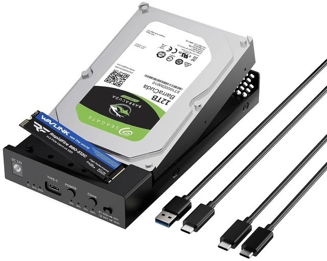 Main image of Hard Drive Docking Station NVMe M.2 to SATA 2.5/3.5 SSD/HDD