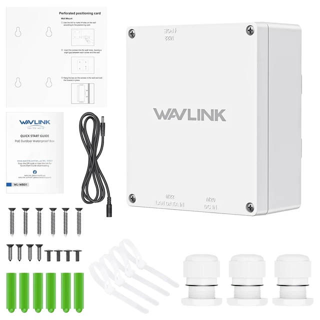 Alt view image 5 of 7 - Outdoor Waterproof Box for POE, WAVLINK IP67 Waterproof Plastic Enclosure